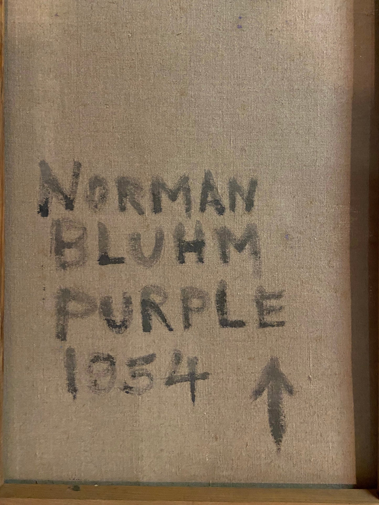 Norman Bluhm Oil Painting: Purple abstract