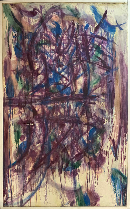 Norman Bluhm Oil Painting: Purple abstract