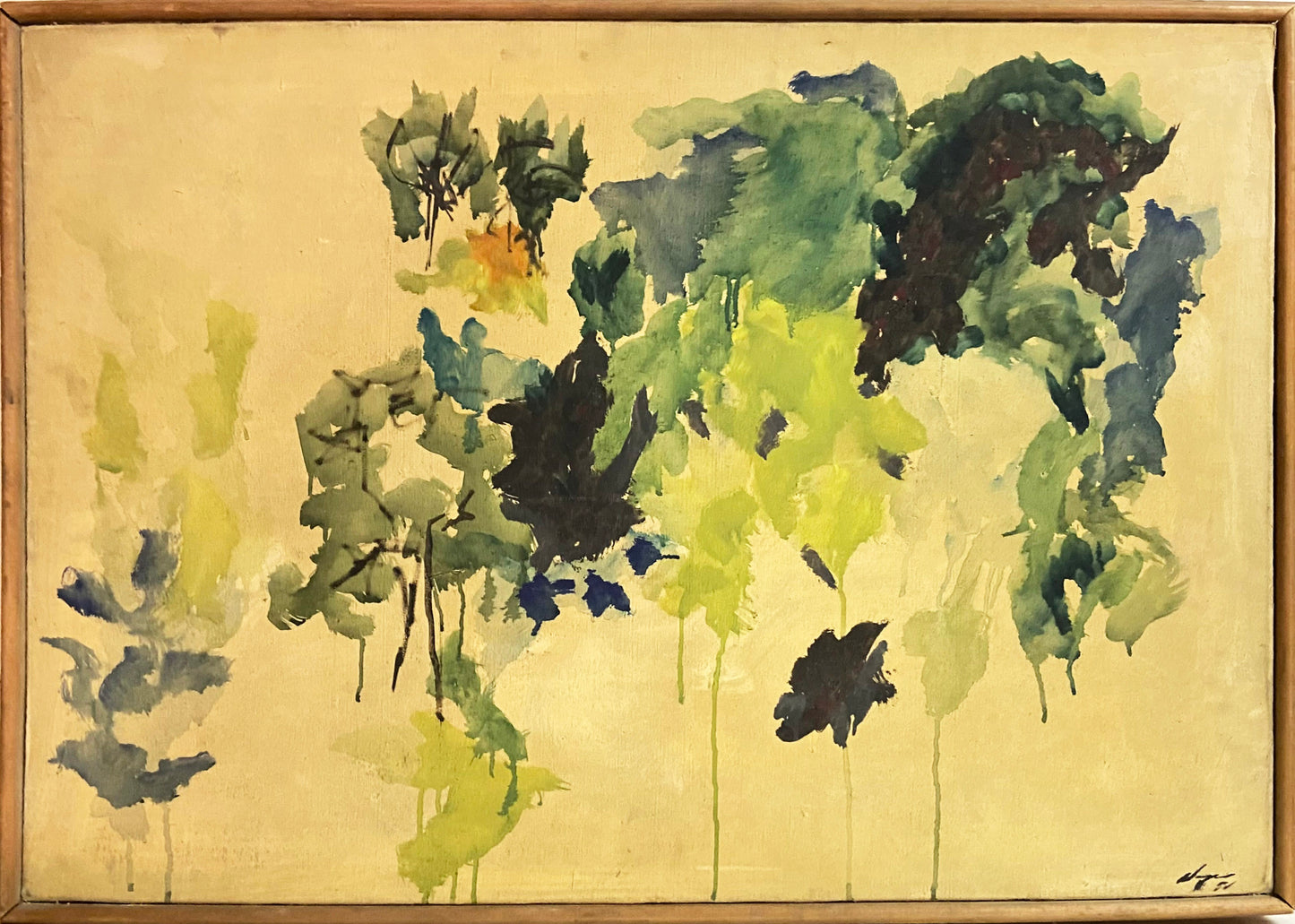 Norman Bluhm Oil Painting: Abstracted Flowers