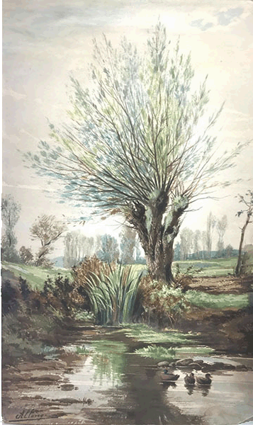 Landscape by Auguste Allongé