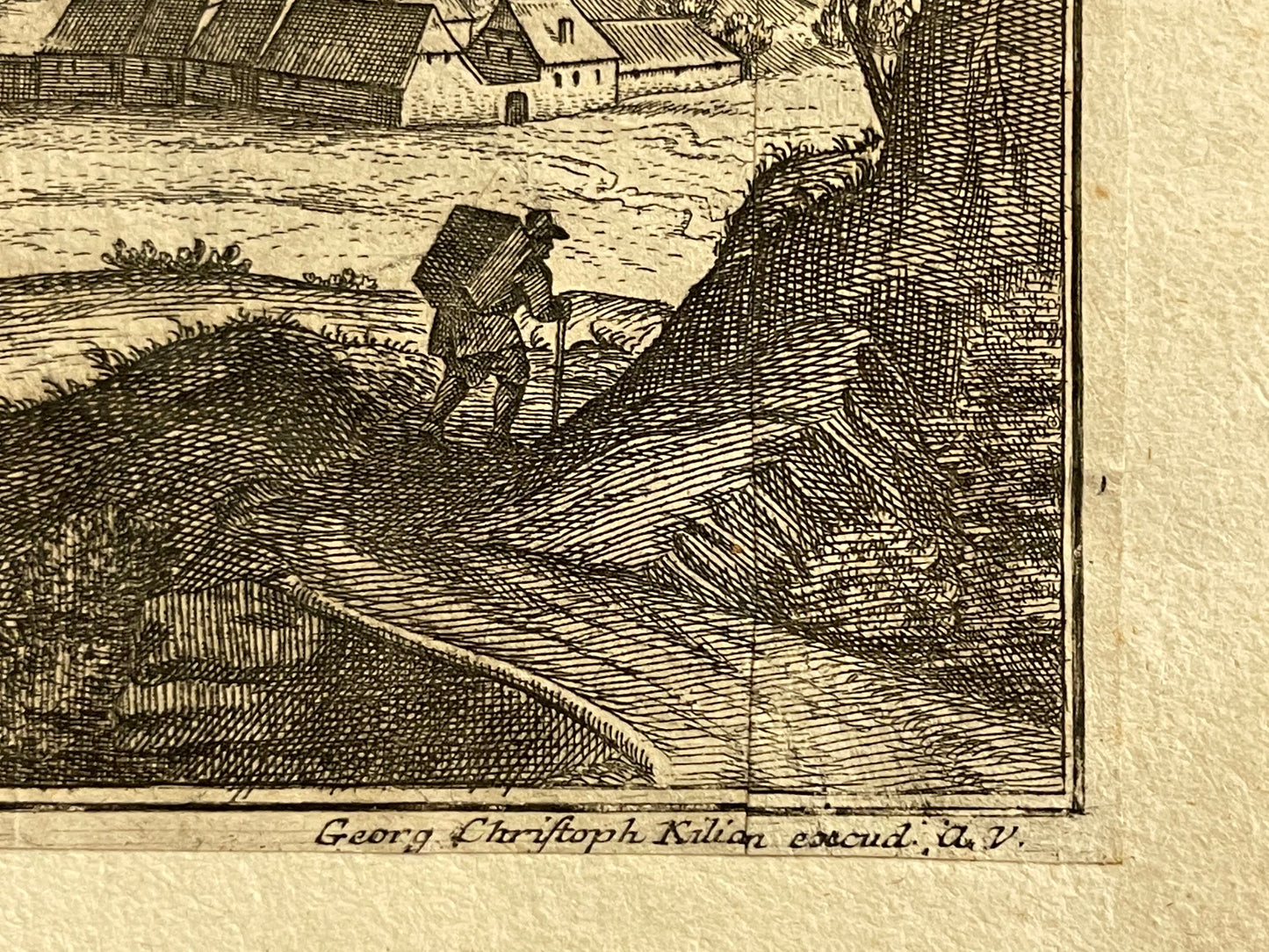 Gabriel Bodenehr Etching: "Neumarck in der Oberen Pfaltz"