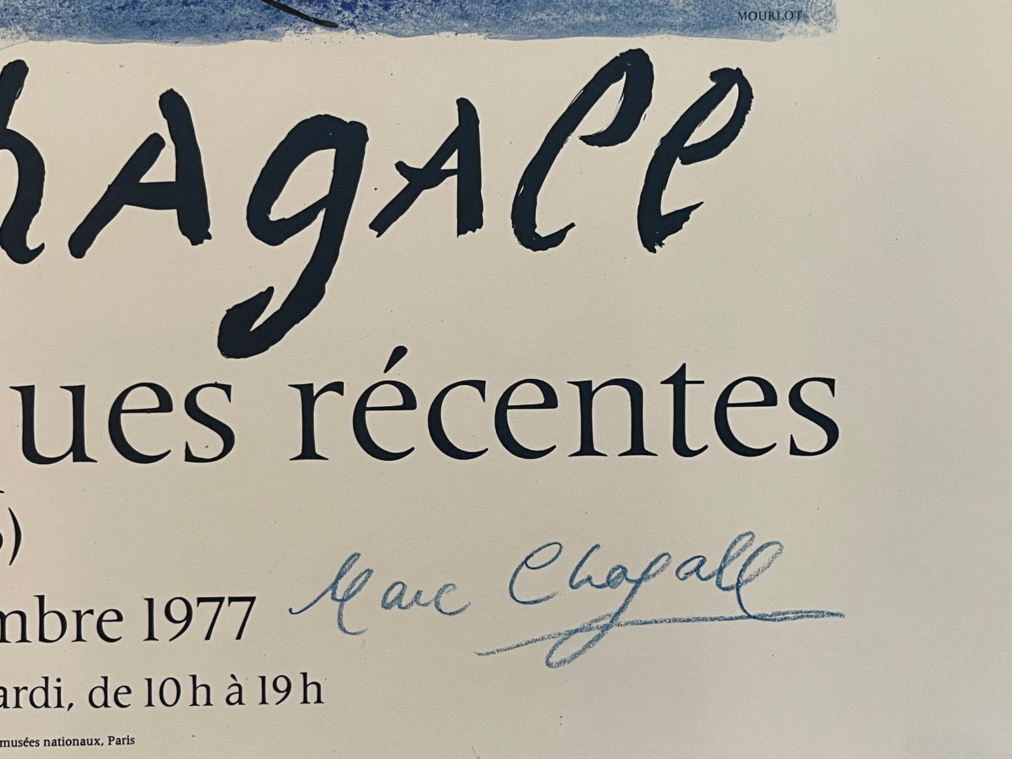 Signed Marc Chagall Peintures Bibliques Re'centes (1966-1967)