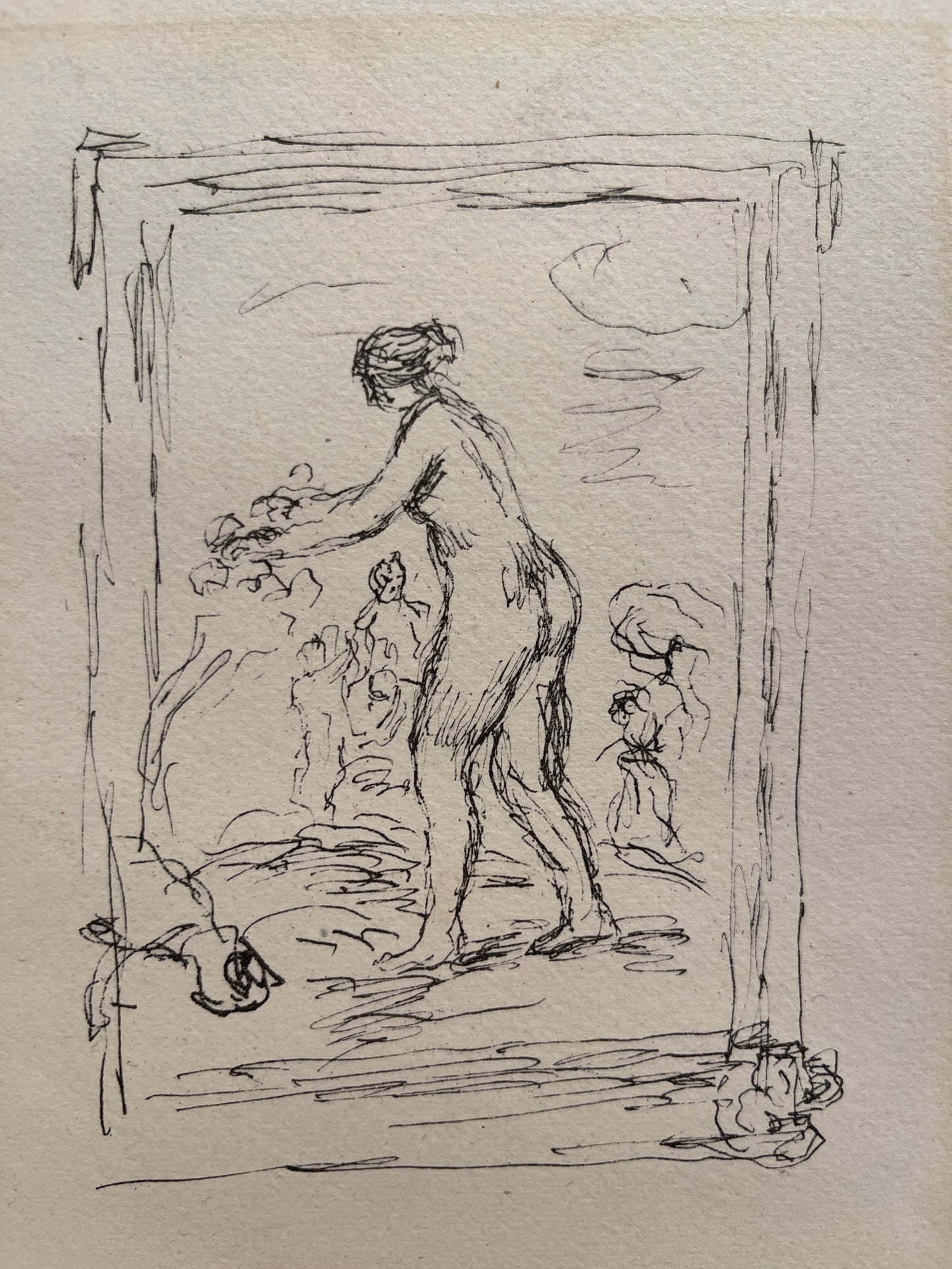 "Femme au Cap de Vigne", 2ieme Variante by Pierre-Auguste Renoir