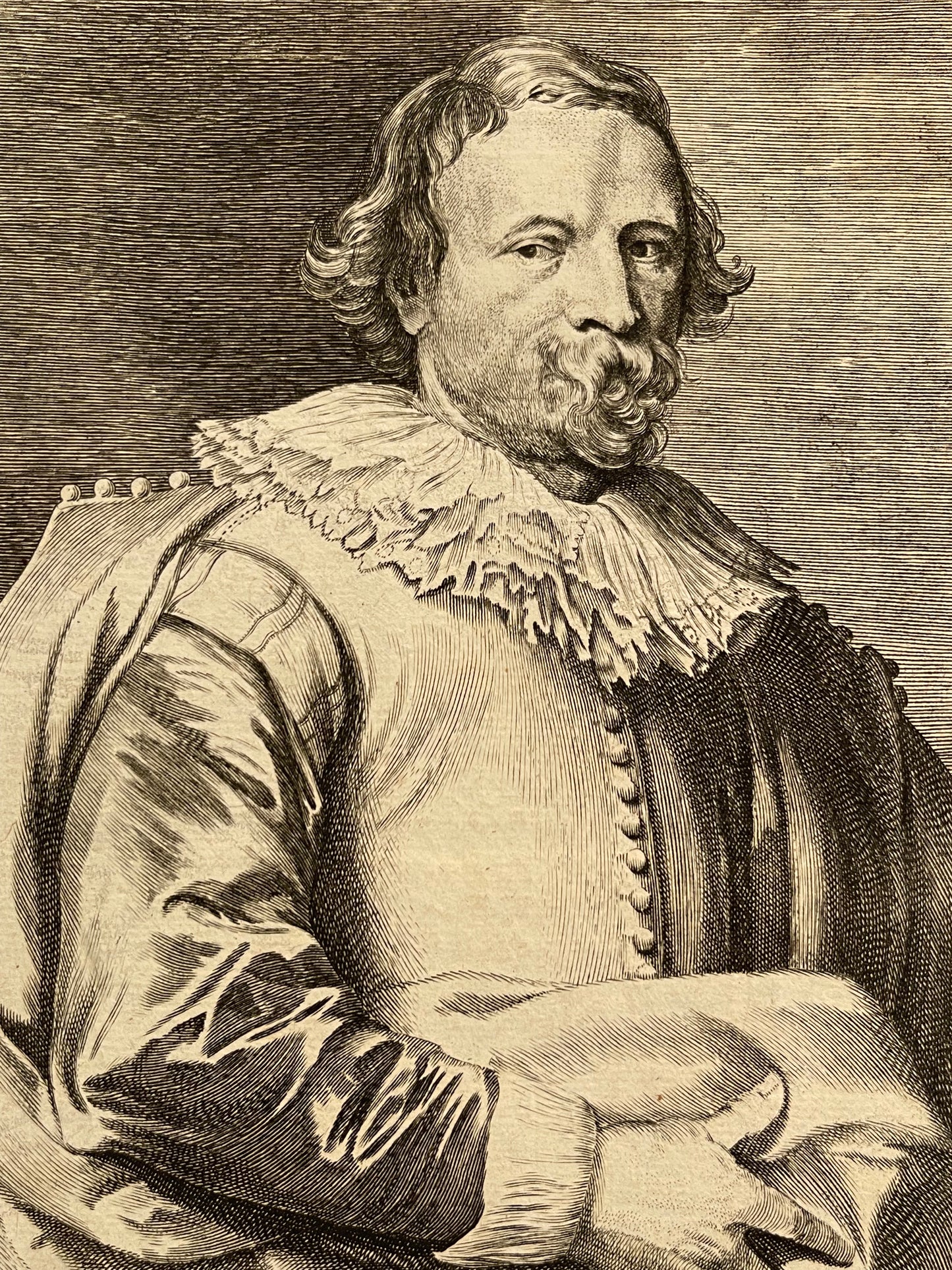 Lucas Emil Vorsterman Engraving: Portrait of Sculptor Johnnes van Mildert