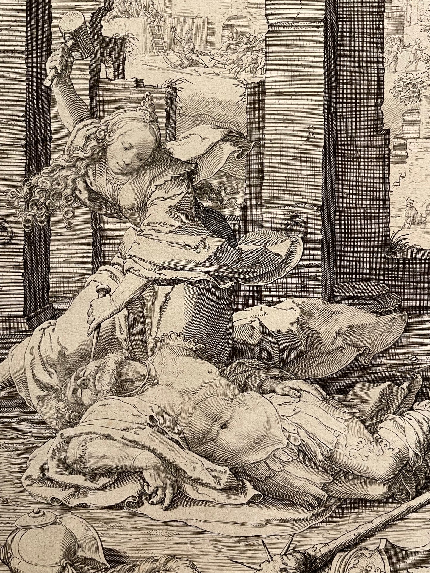 Jan Pietersz. Saenredam Engraving: "Jael and Sisera"