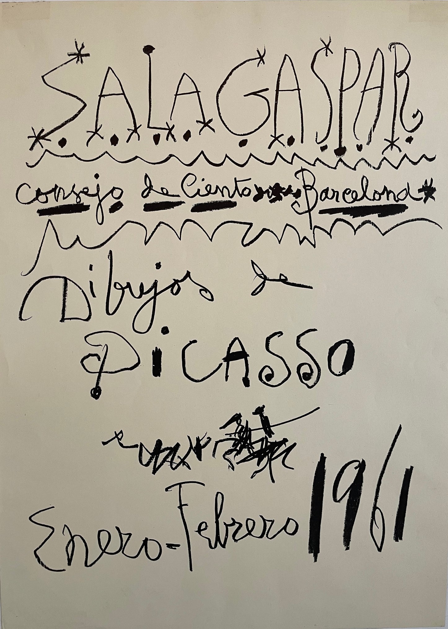 Pablo Picasso Lithograph: "Sala Gaspar", 1961