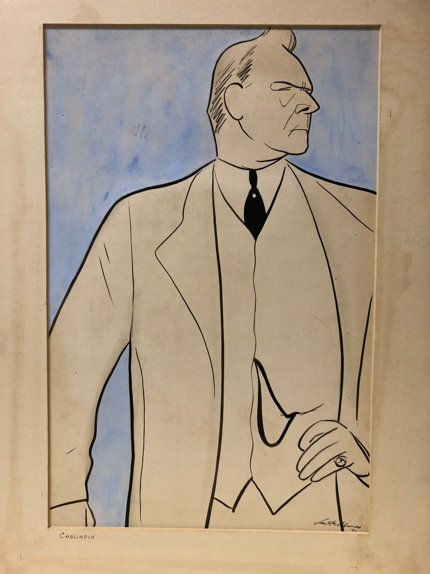 Set of 3 Leo Hershfield Drawings: "Serge Jaroff", "Stowkowsky", and "Chaliapin"