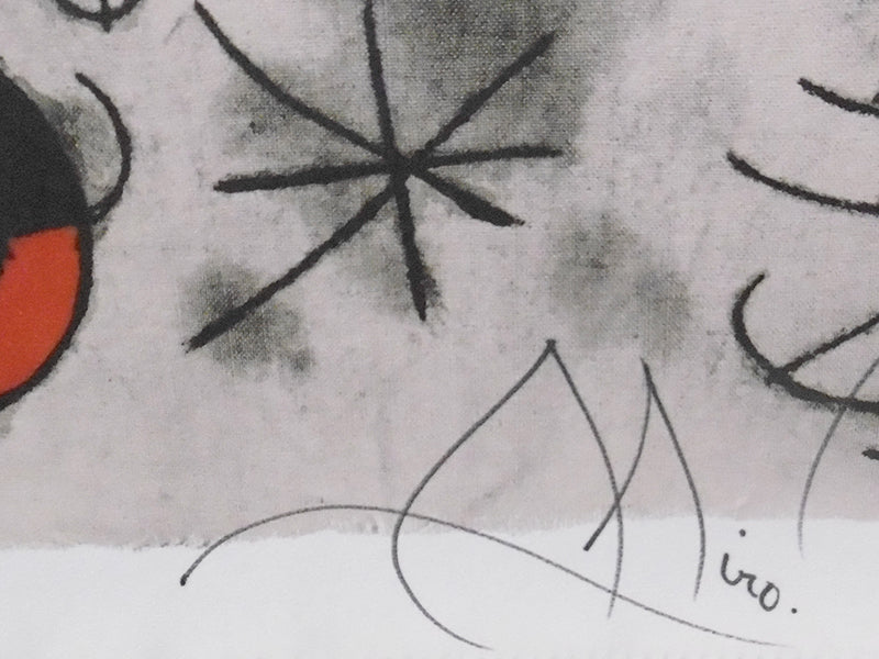 Joan Miro Signed Lithograph: "Derriere le miroire"