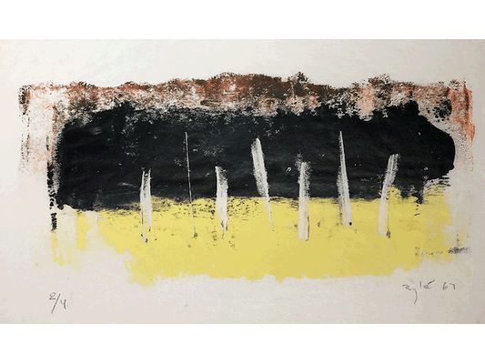 Black and Yellow abstract by Zyle