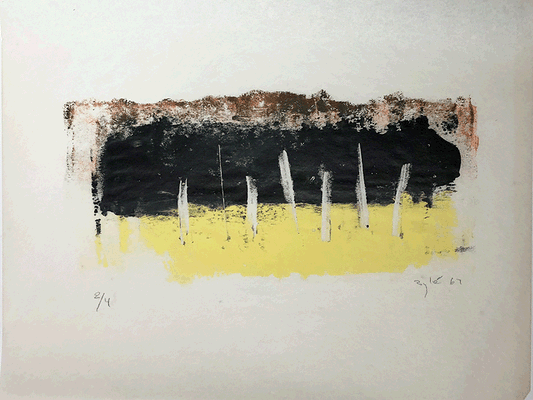 Black and Yellow abstract by Zyle