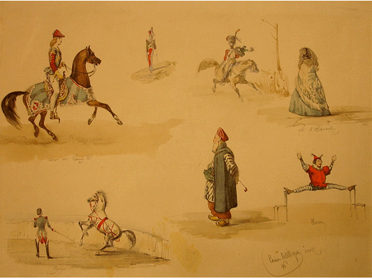 "Military Equestrian Scene" by Cesare Dell'acqua
