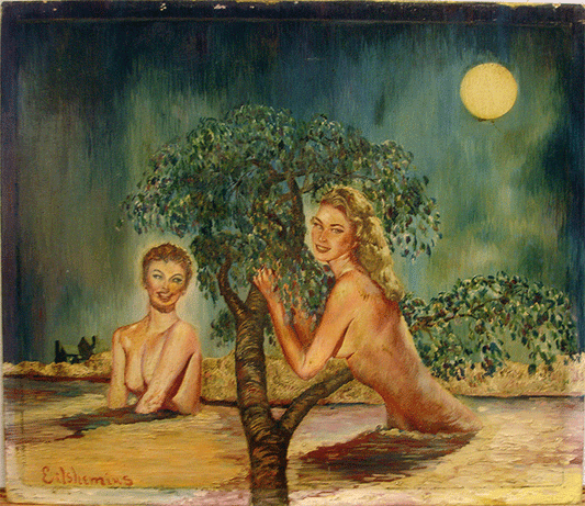 "Two Women Bathing" by Louis Michel Eilshemius