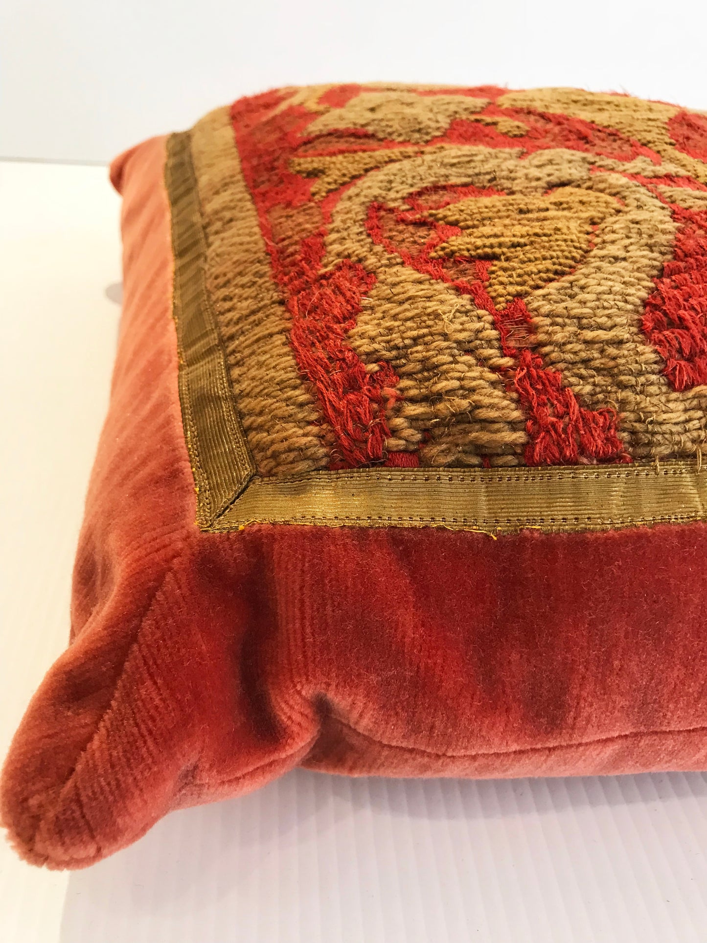 18th Century Italian Embroidery Pillow