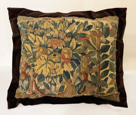 16th Century Brussels Tapestry Pillow