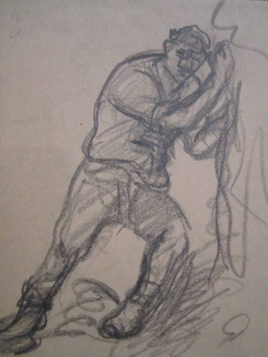 Eugene Higgins Drawing: Laborer