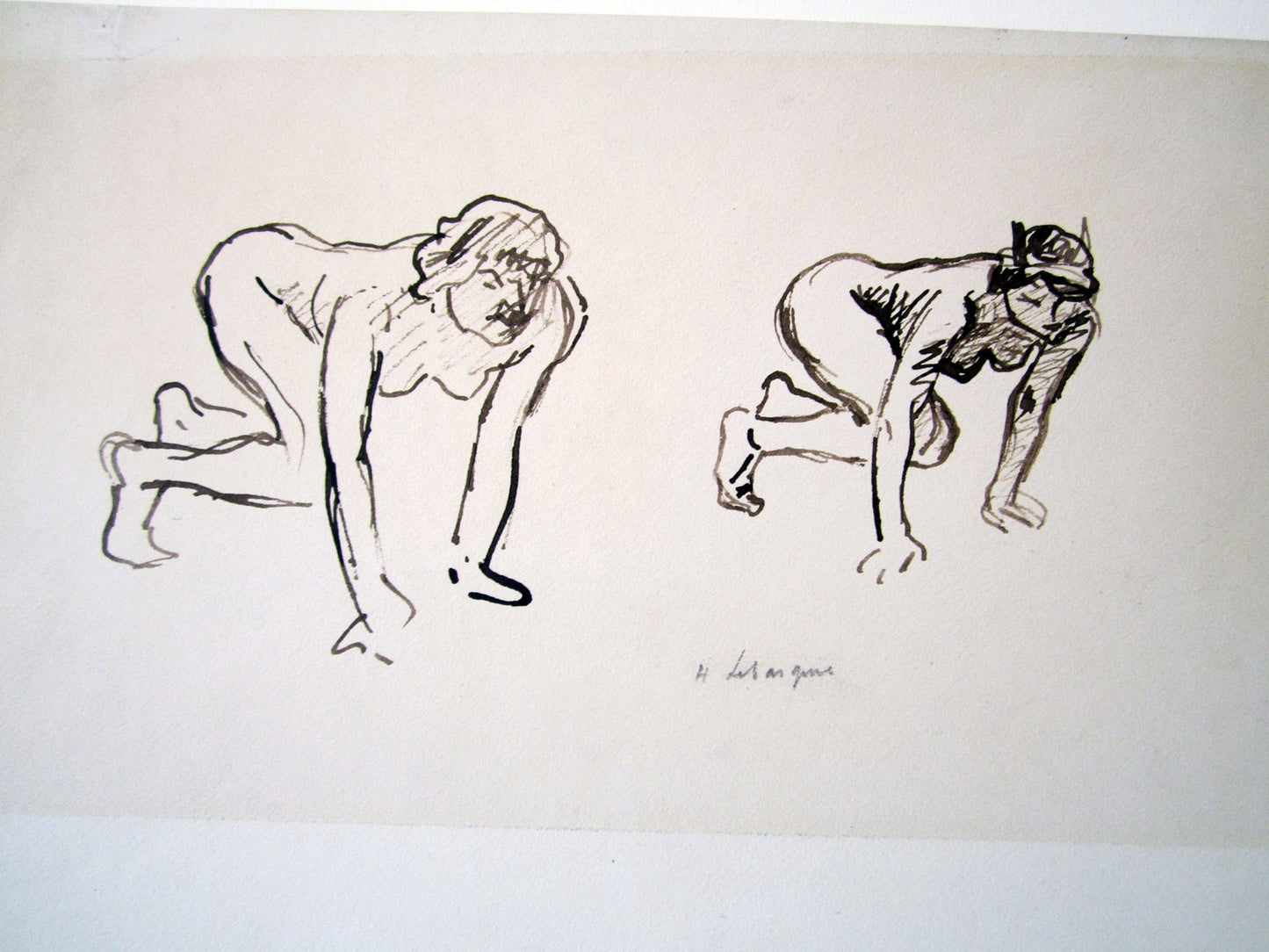 Henri Lebasque Drawing: Figure sketch